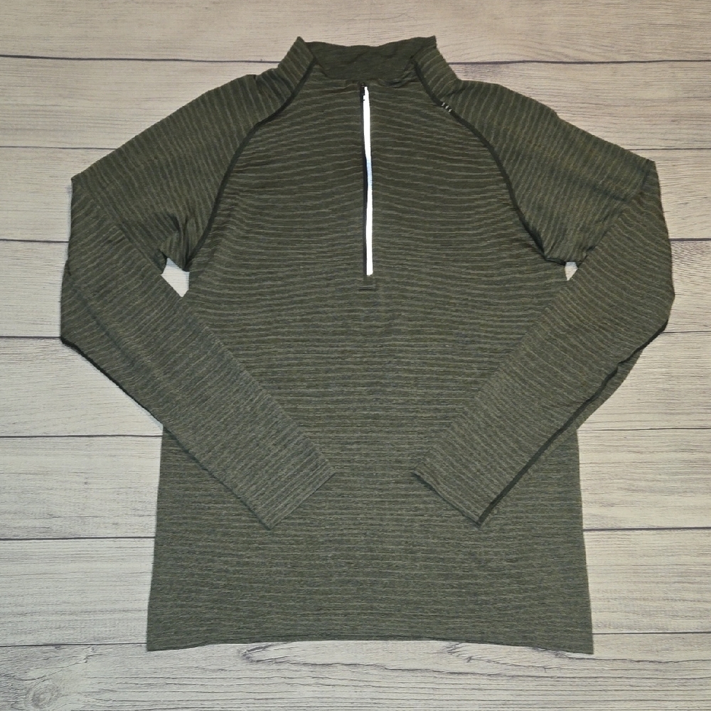 Lululemon Men's Metal Vent Tech 1/2 Zip 2.0 Rosemary Green/Smoked Spruce Size M